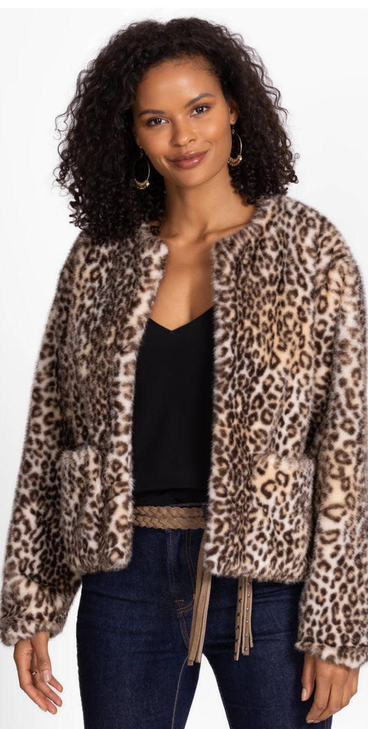Priscilla faux fur jacket