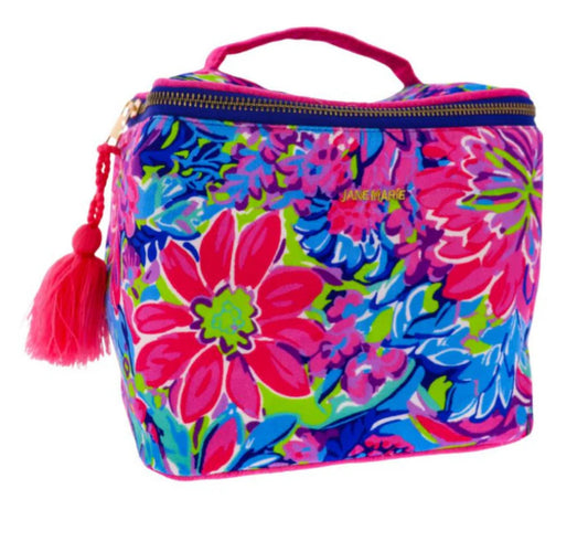 DARLING FLORAL CUBE ZIPPER POUCH
