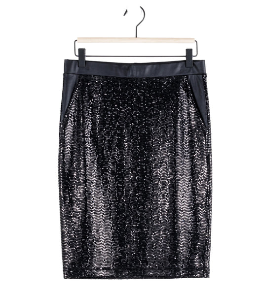 Shimmer Stretch Pull-on Skirt W/ Pockets And