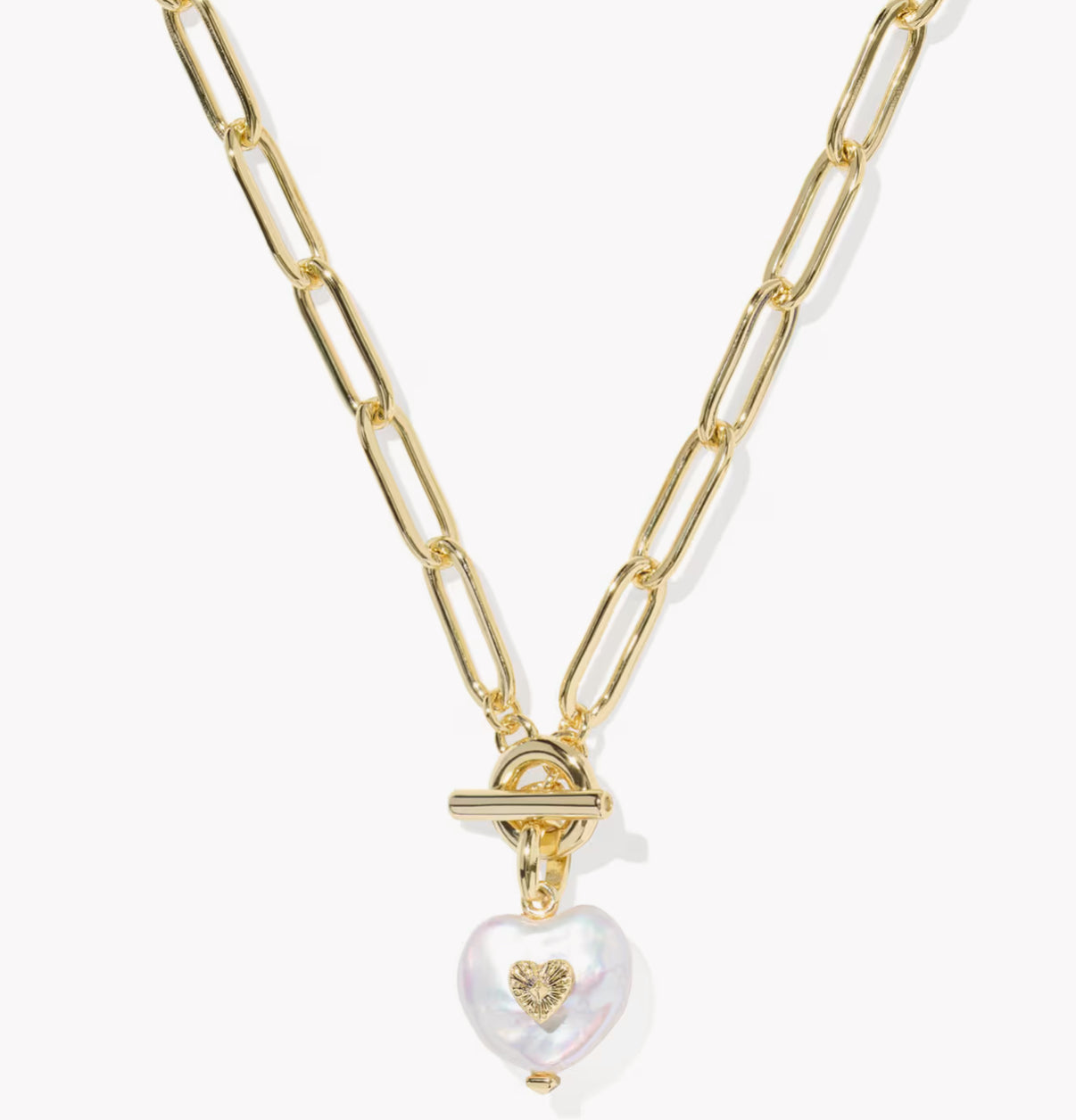 SASHA HEART PEARL NCKL
