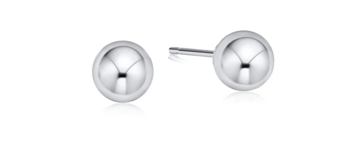 CLASSIC 10MM SILVER STUD EARRING