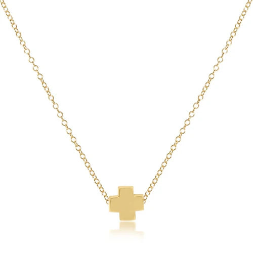 16" NECKLACE GOLD SIGNATURE CROSS