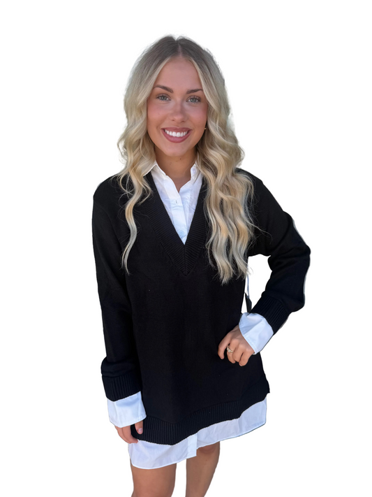 Lyle collared sweater dress