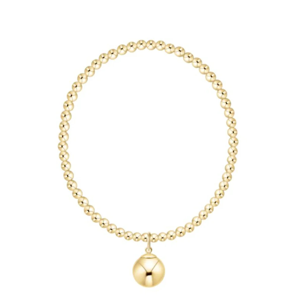 Classic gold 10mm charm bracelet