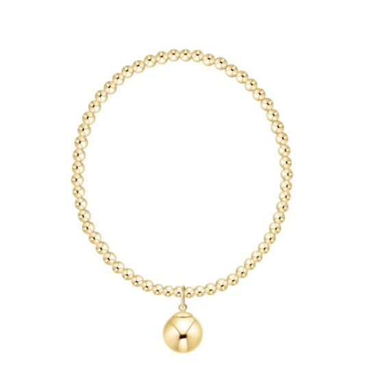 Classic gold 10mm charm bracelet