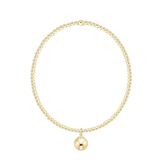 CLASSIC GOLD 2MM BRACELET - CLASSIC GOLD 8MM CHARM