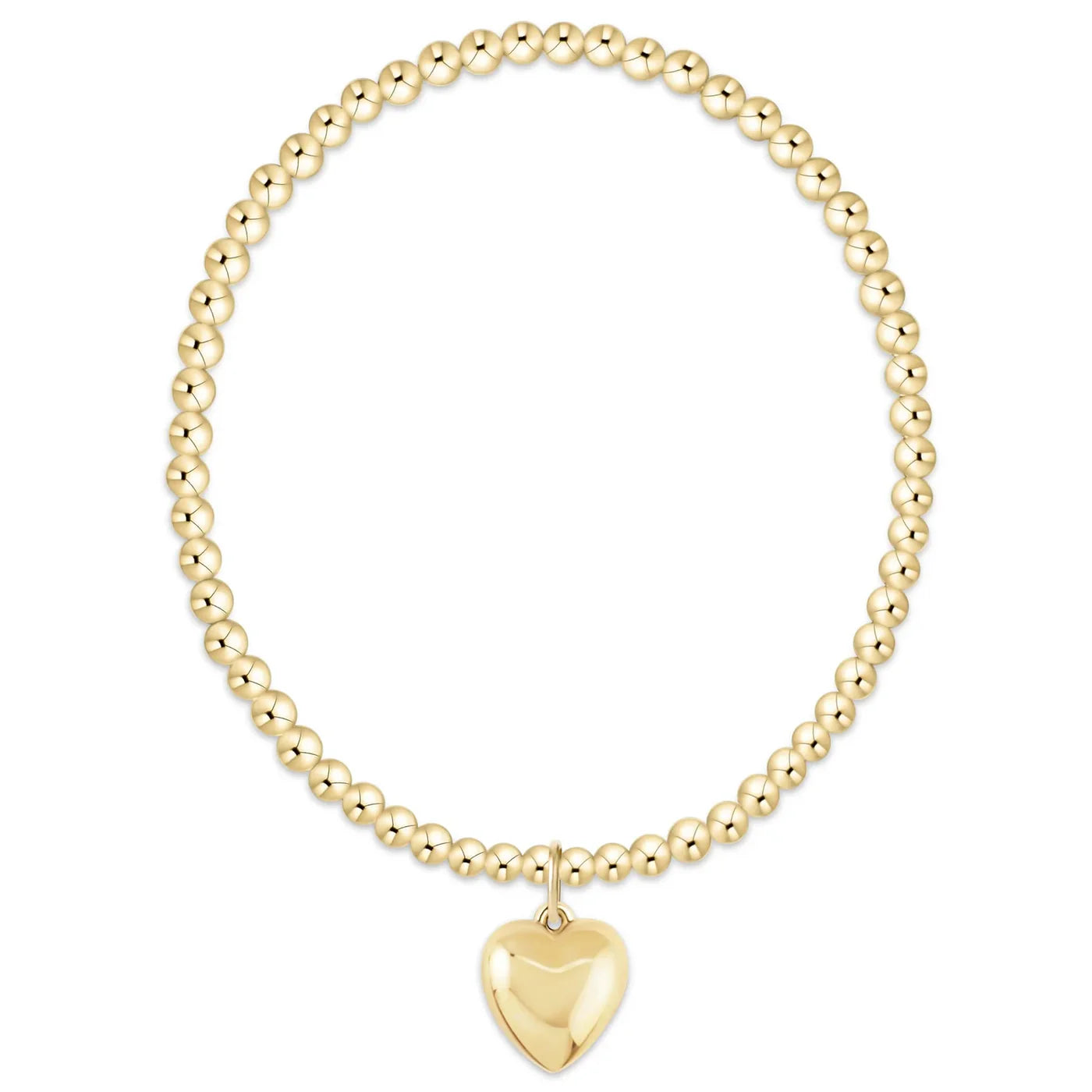 Love plush heart charm bracelet
