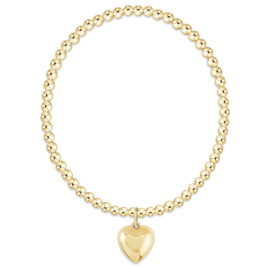 Love plush heart charm bracelet
