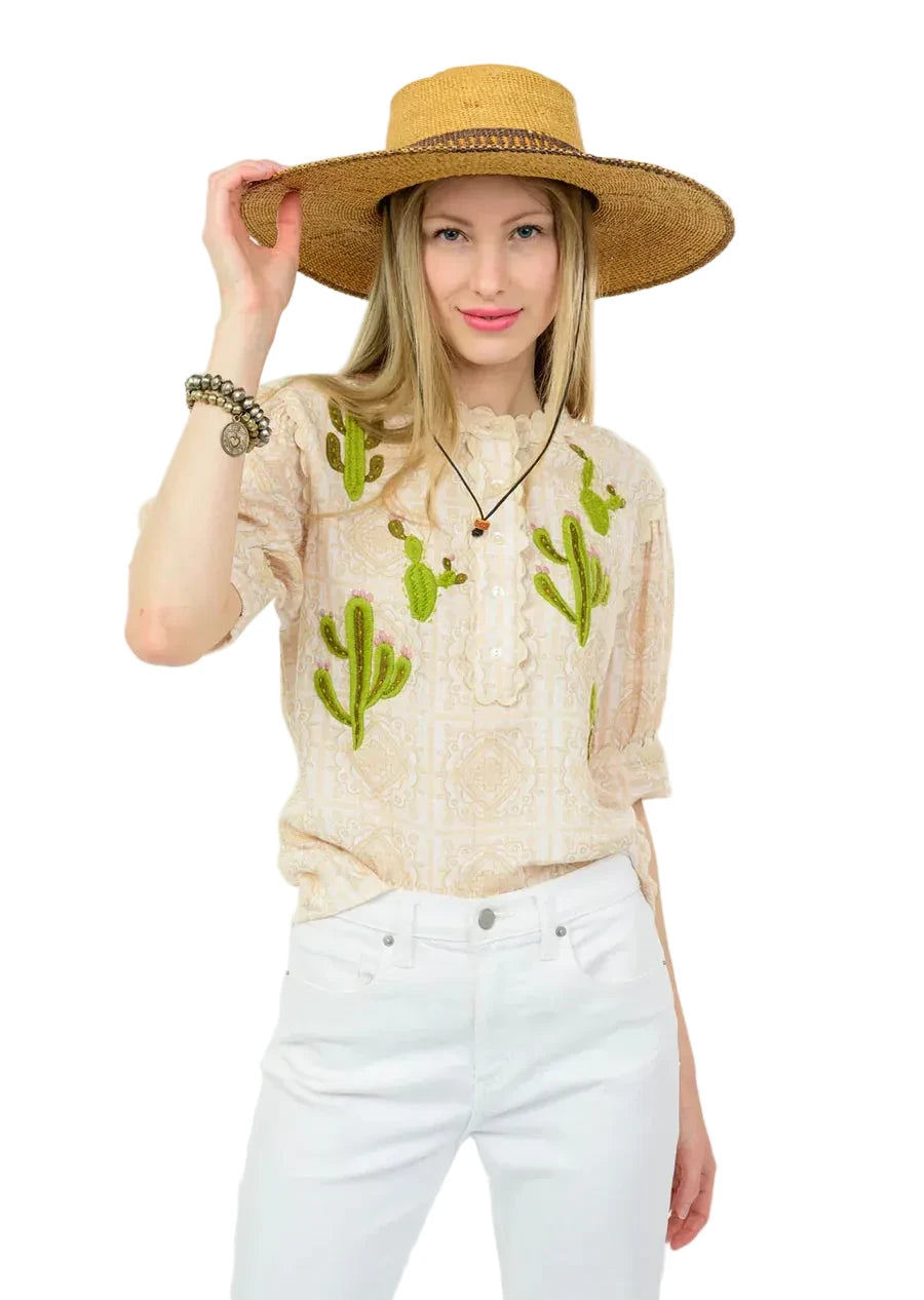 Nopal cactus blouse