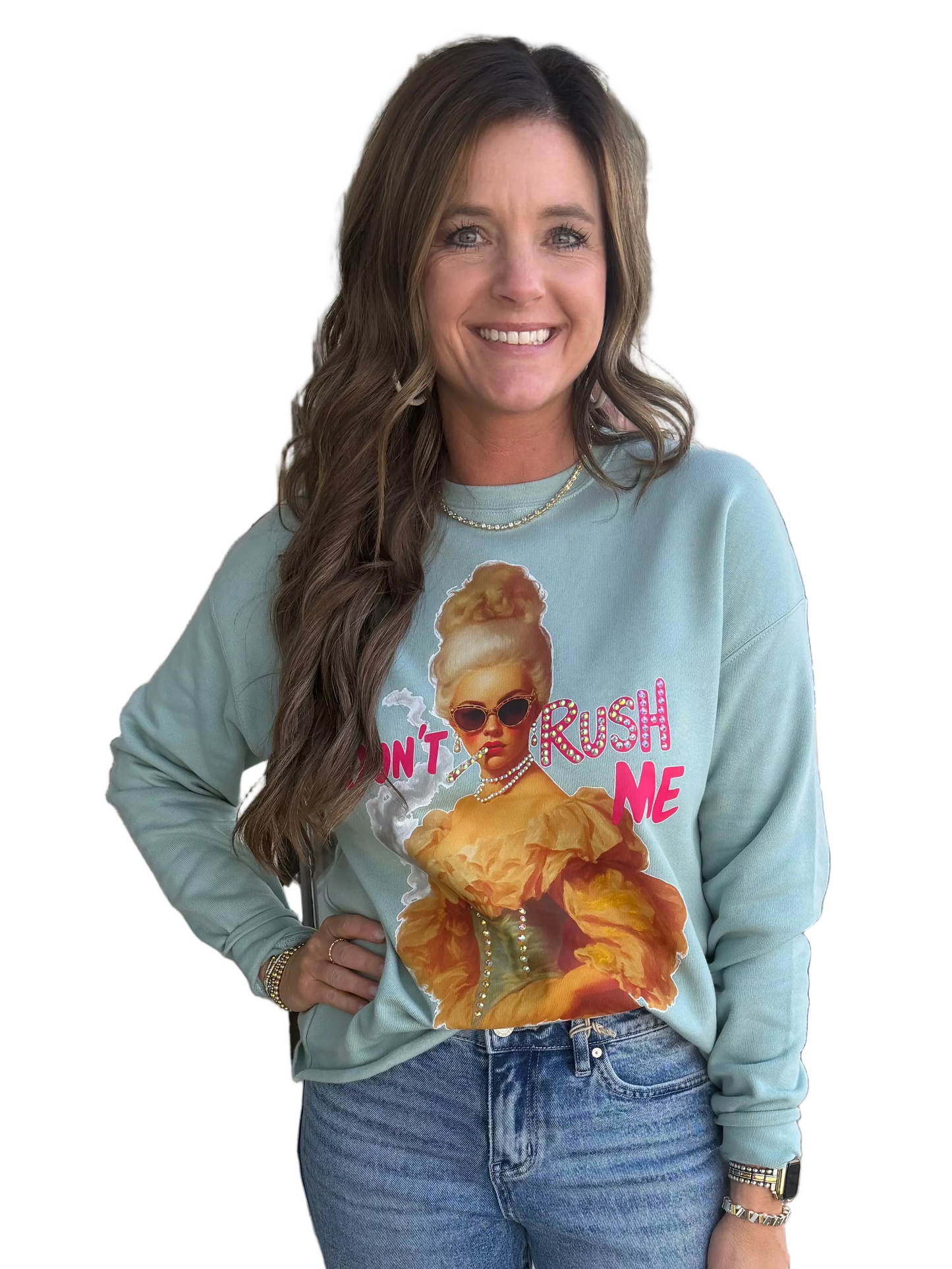Dont rush me cropped sweater