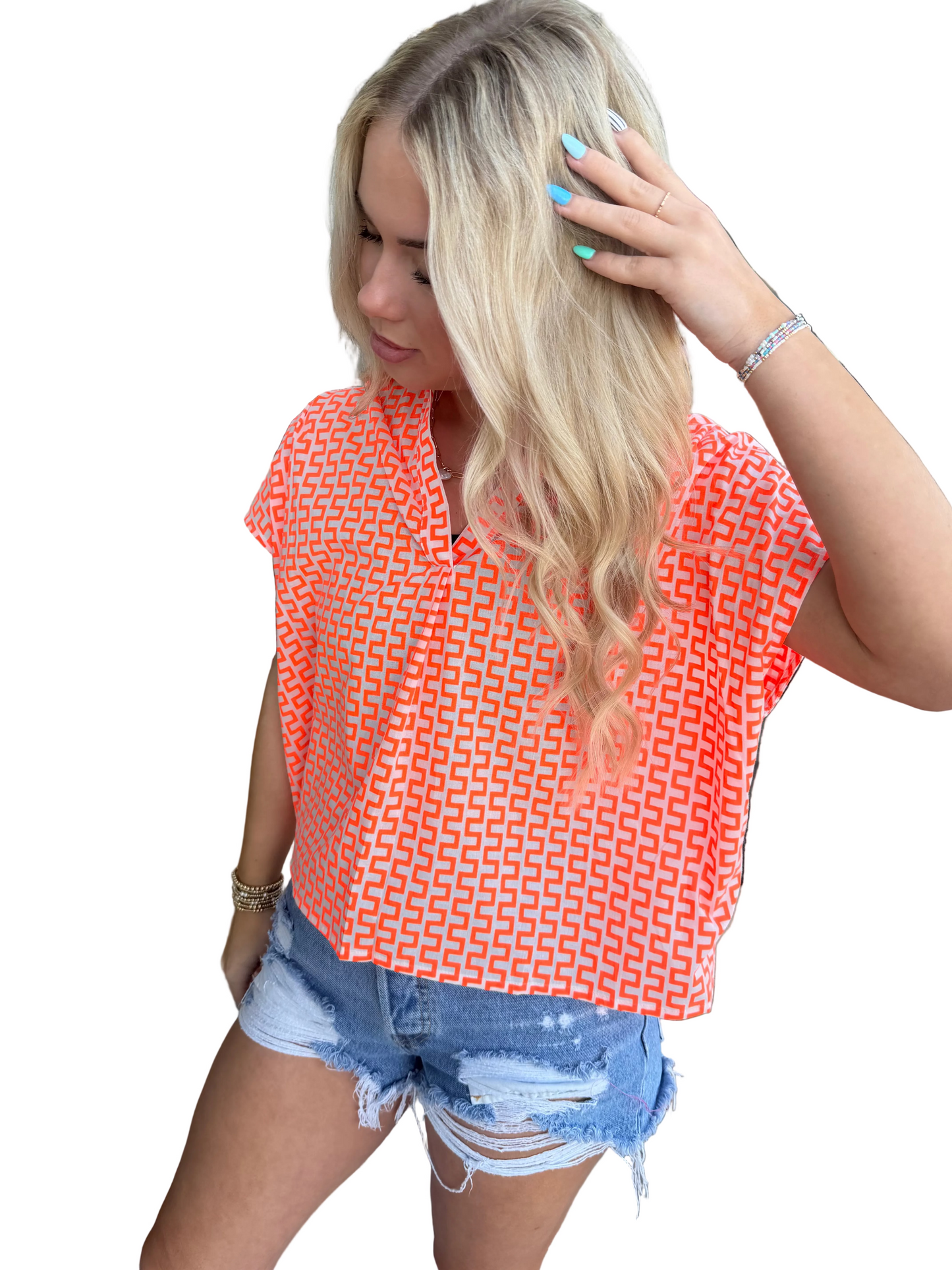 Neon orange maze popover