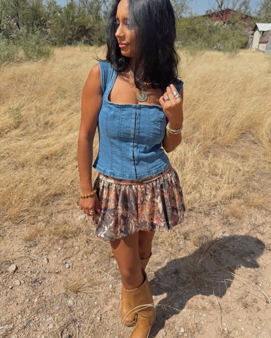 Forest camo skort