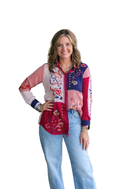 Marcia color block shirt