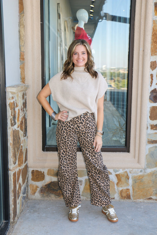 mock neck oversized sweater