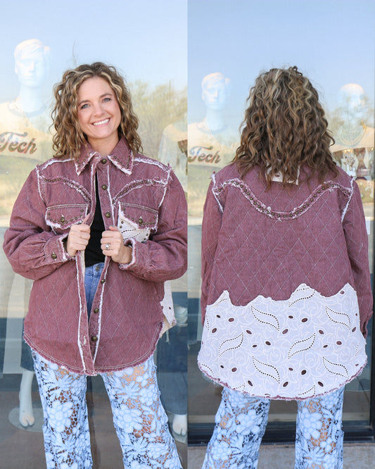 RED BEAN JACKET WITH DETAIL
