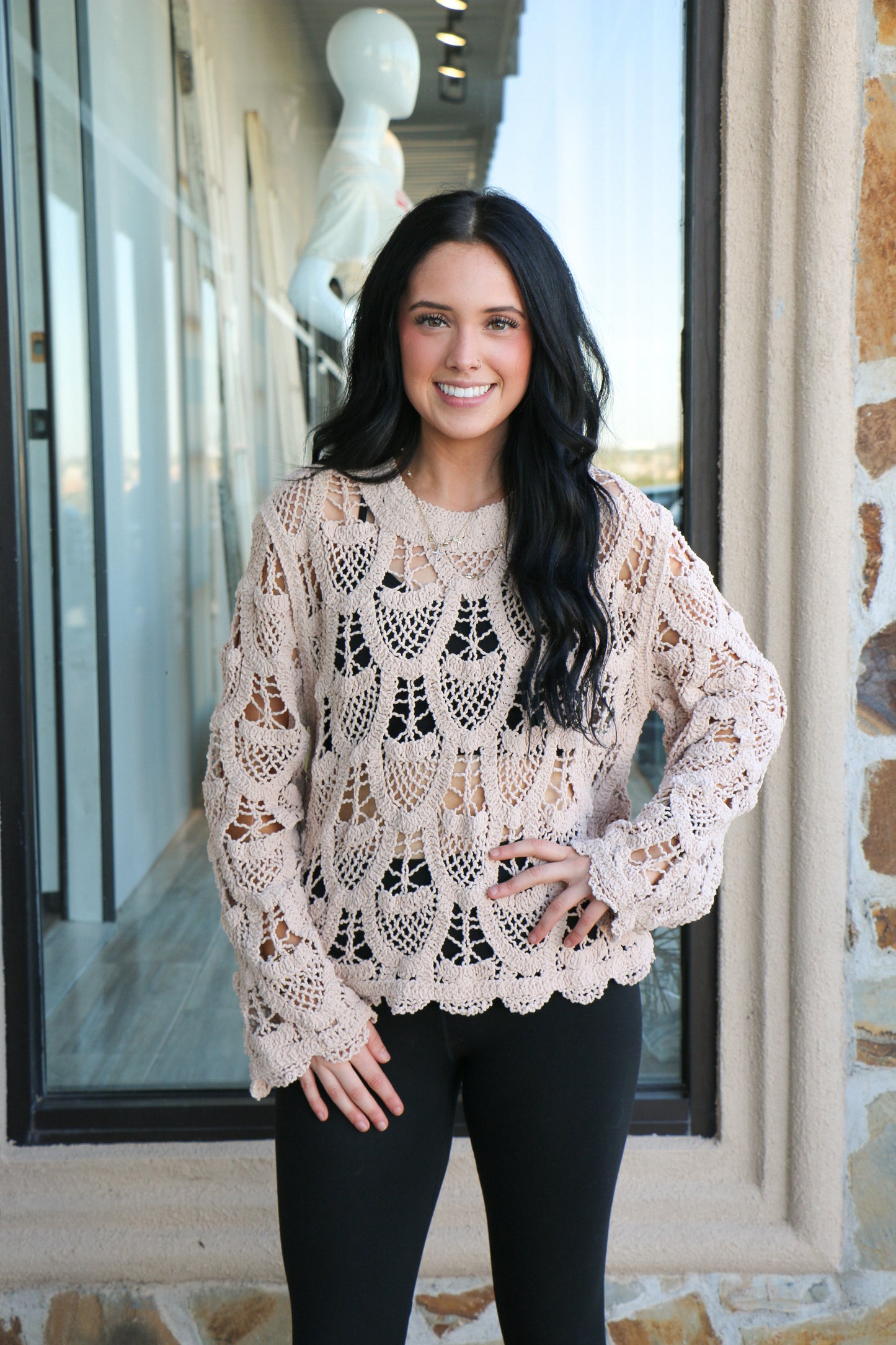 Sand crochet long sleeve