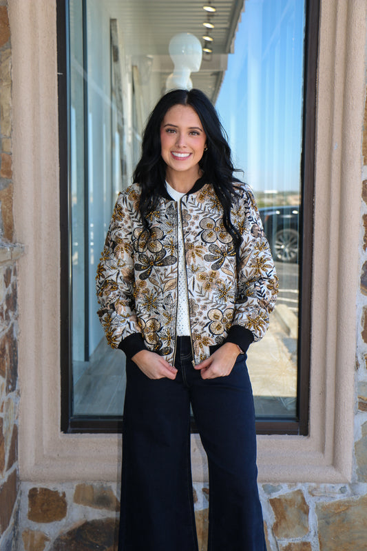 Donna floral sparkle jacket