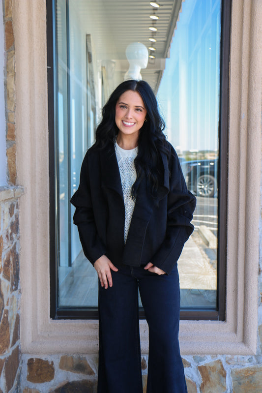 Black shimmer coat