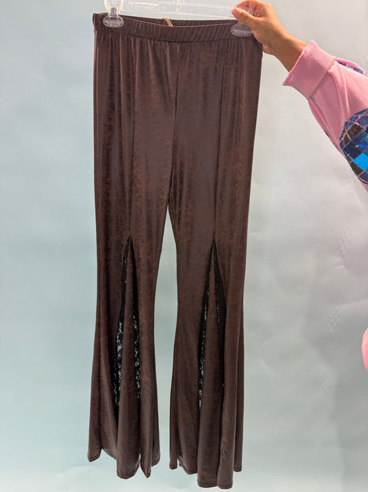 flare brown pants