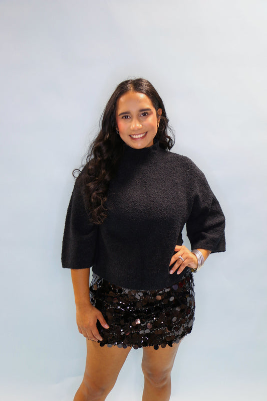 black sparkle skirt