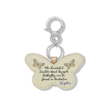 Gold sydney butterfly white fob