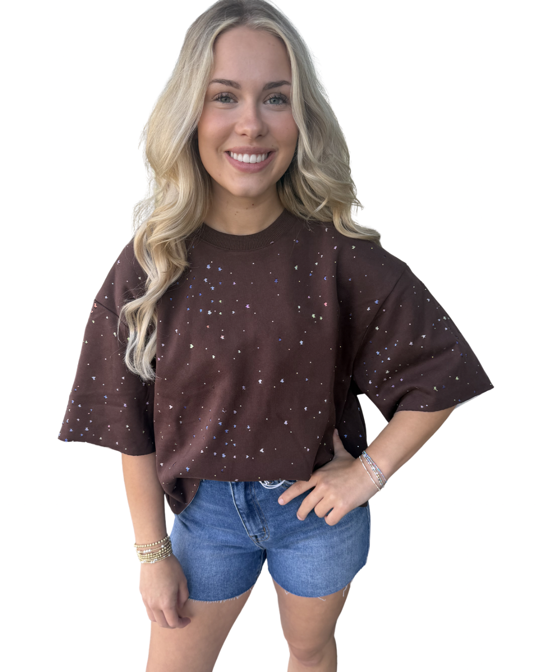 Brown detailed top