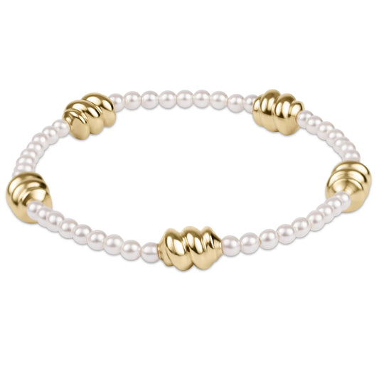 ADMIRE GOLD 3MM PEARL  BRACELET