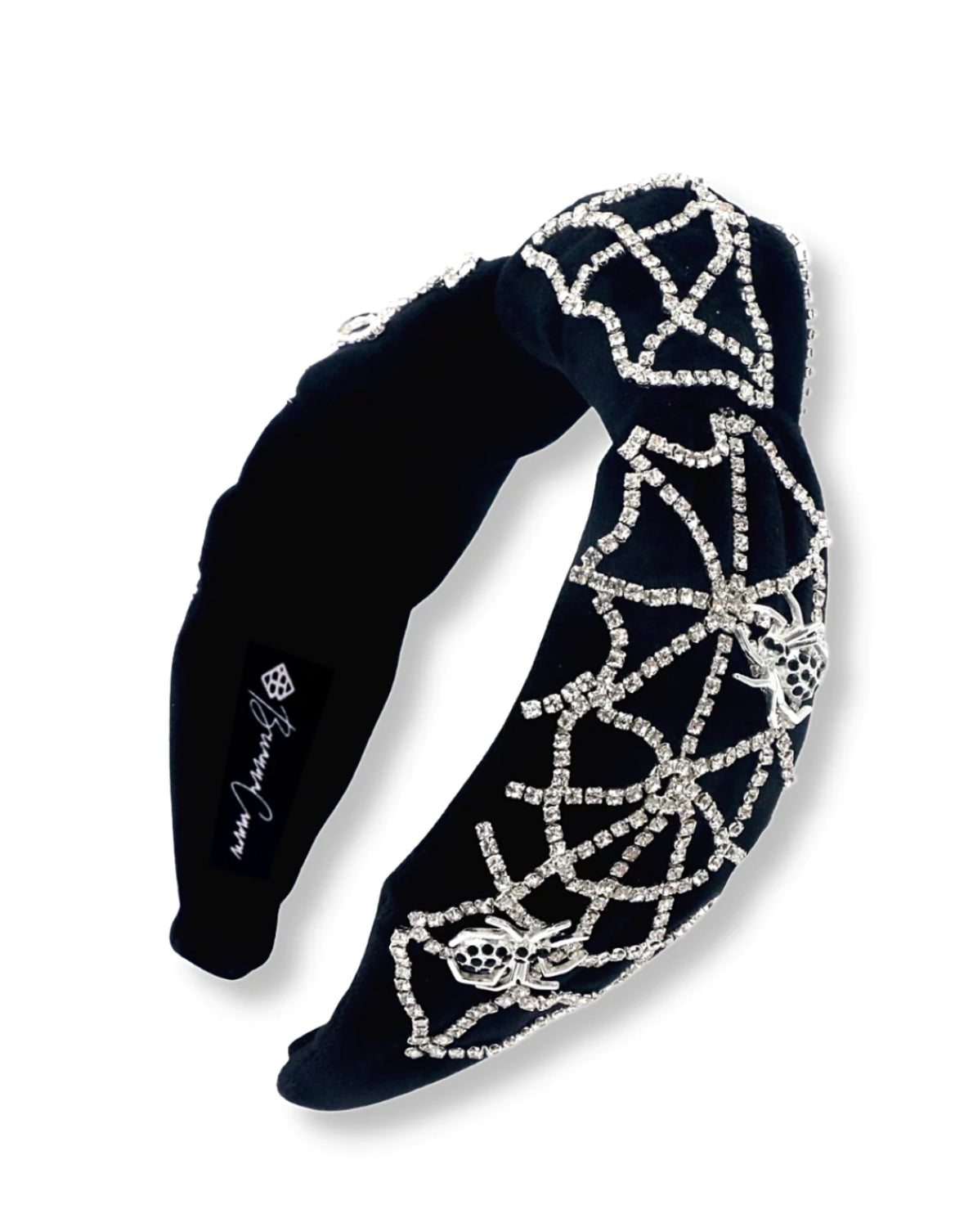 Black Velvet with Crystal Spiderweb Headband