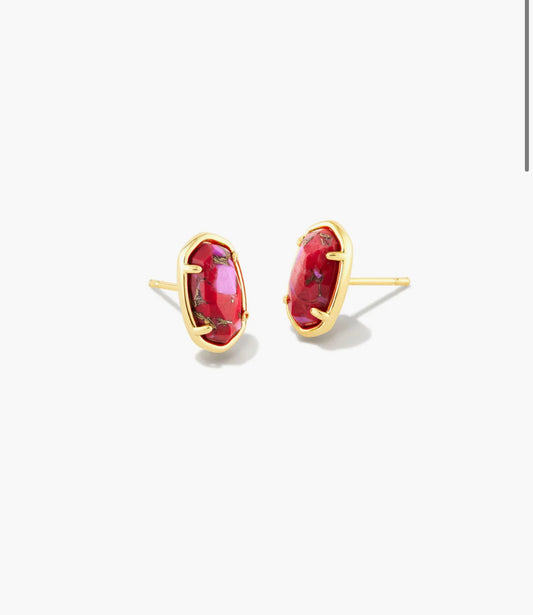 grayson stud red fuchsia