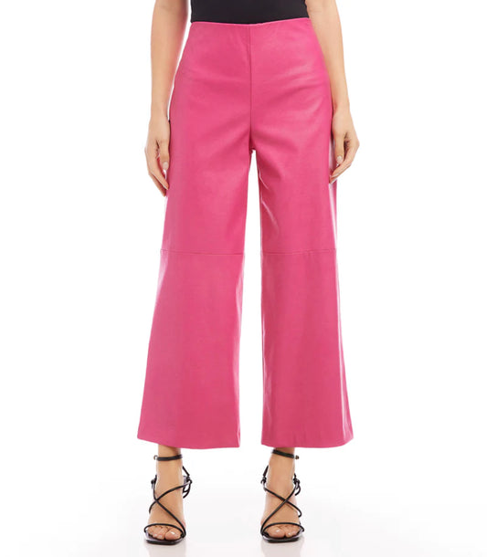 Hot Pink Vegan Leather Pants