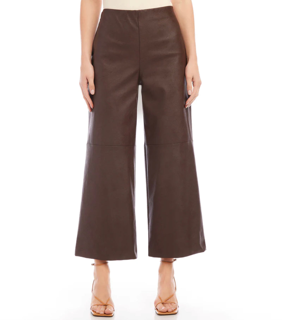 BROWN VEGAN LEATHER PANT