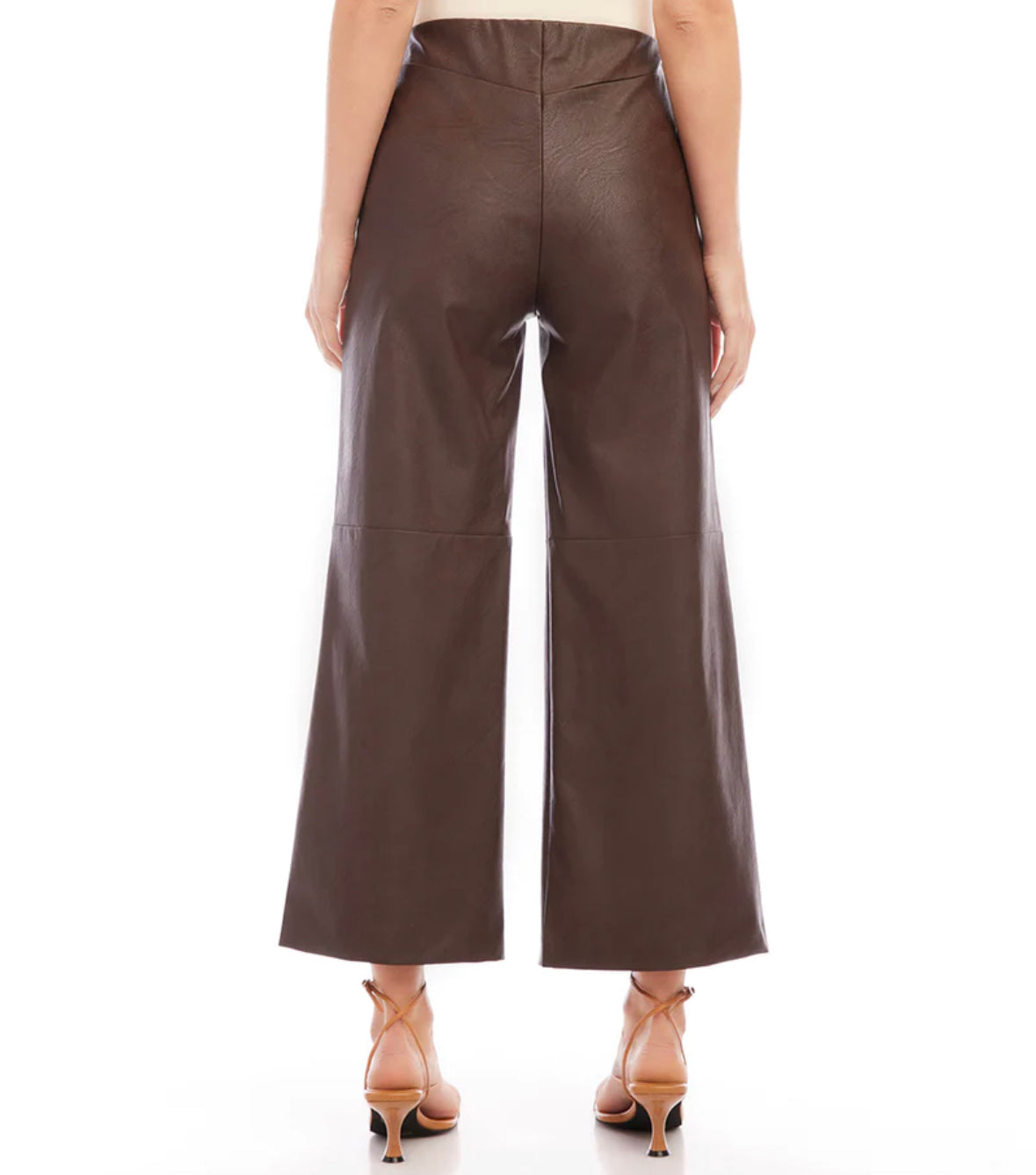 BROWN VEGAN LEATHER PANT