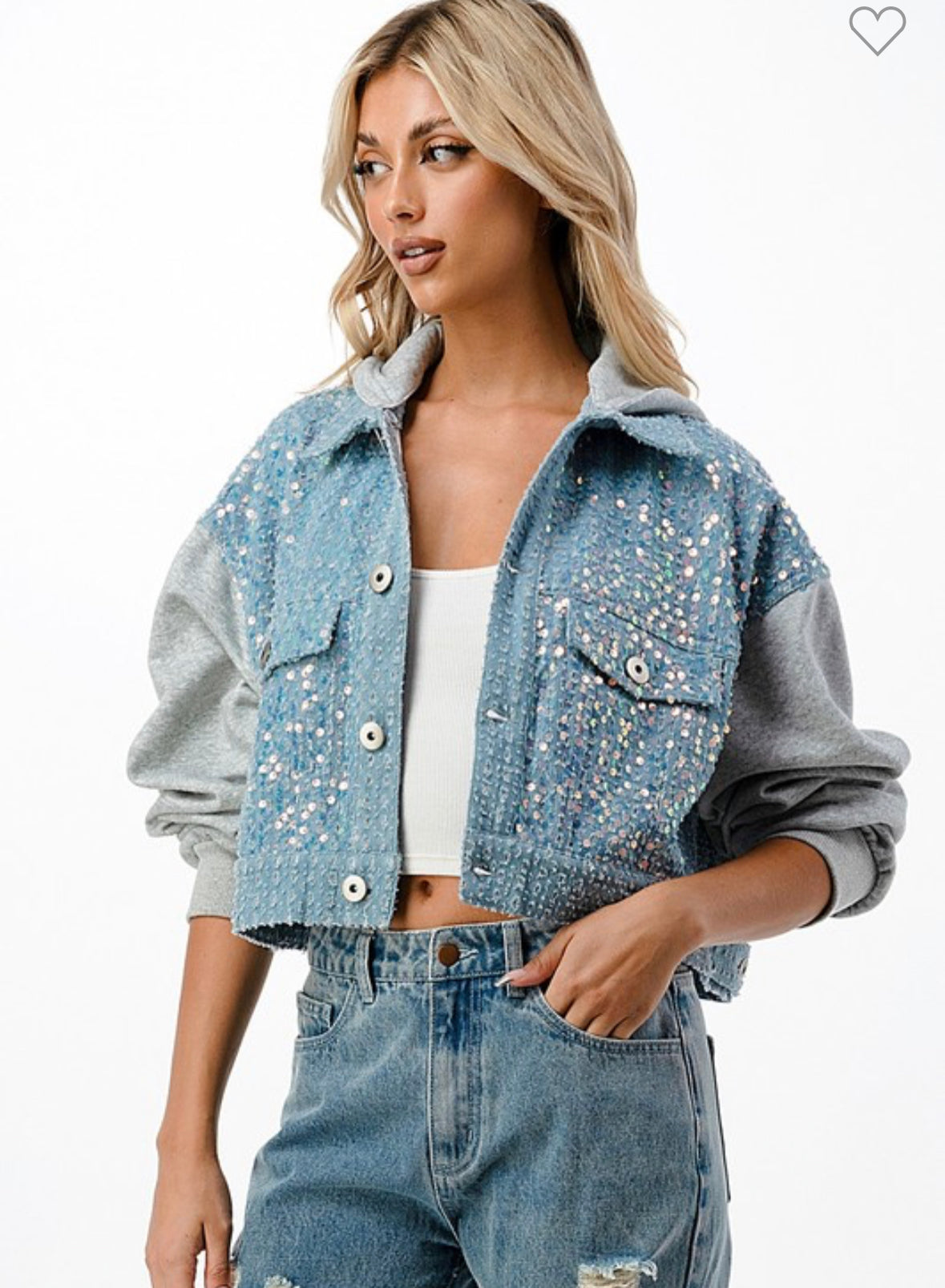 Sequins Denim Jacket