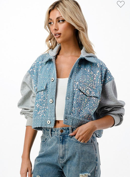 Sequins Denim Jacket