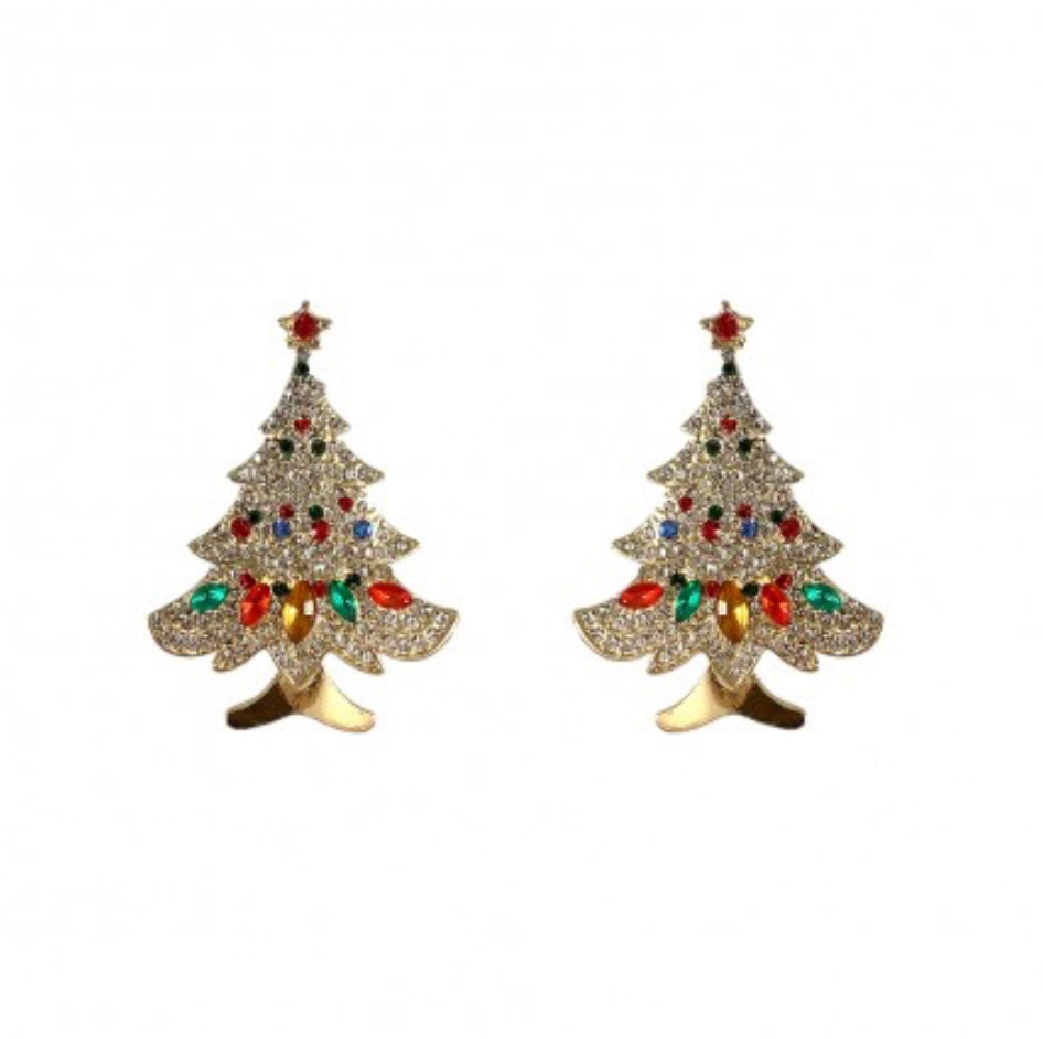 Christmas Tree Crystal Earring