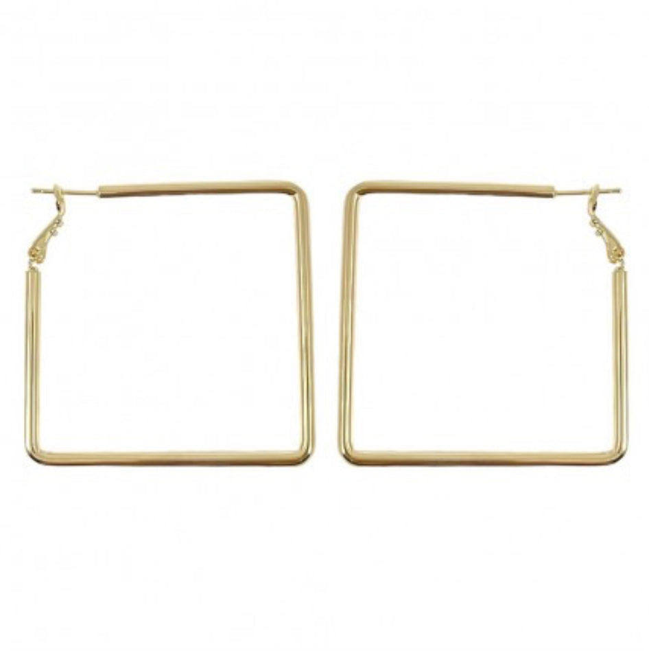 Square Gold Hoop