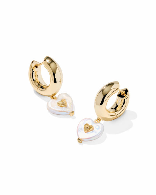 sasha heart huggie earring