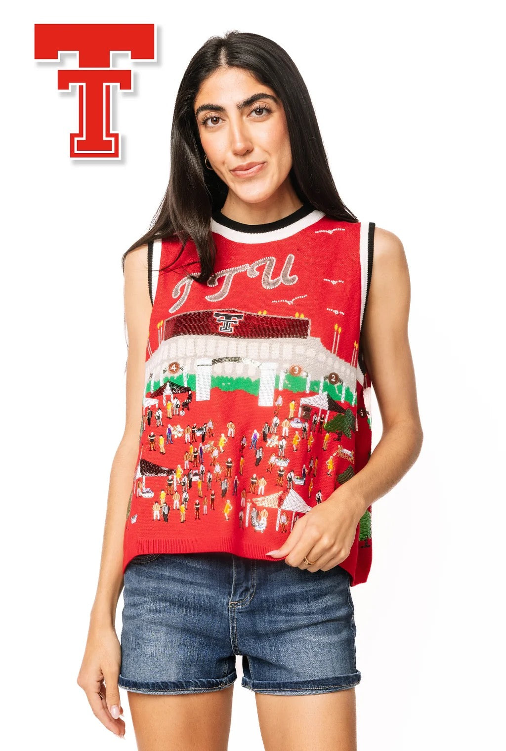 Texas Tech stadium Tailgate Party Knit