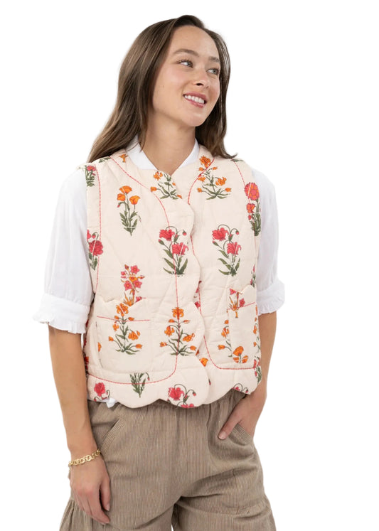 Quilted scallop vest