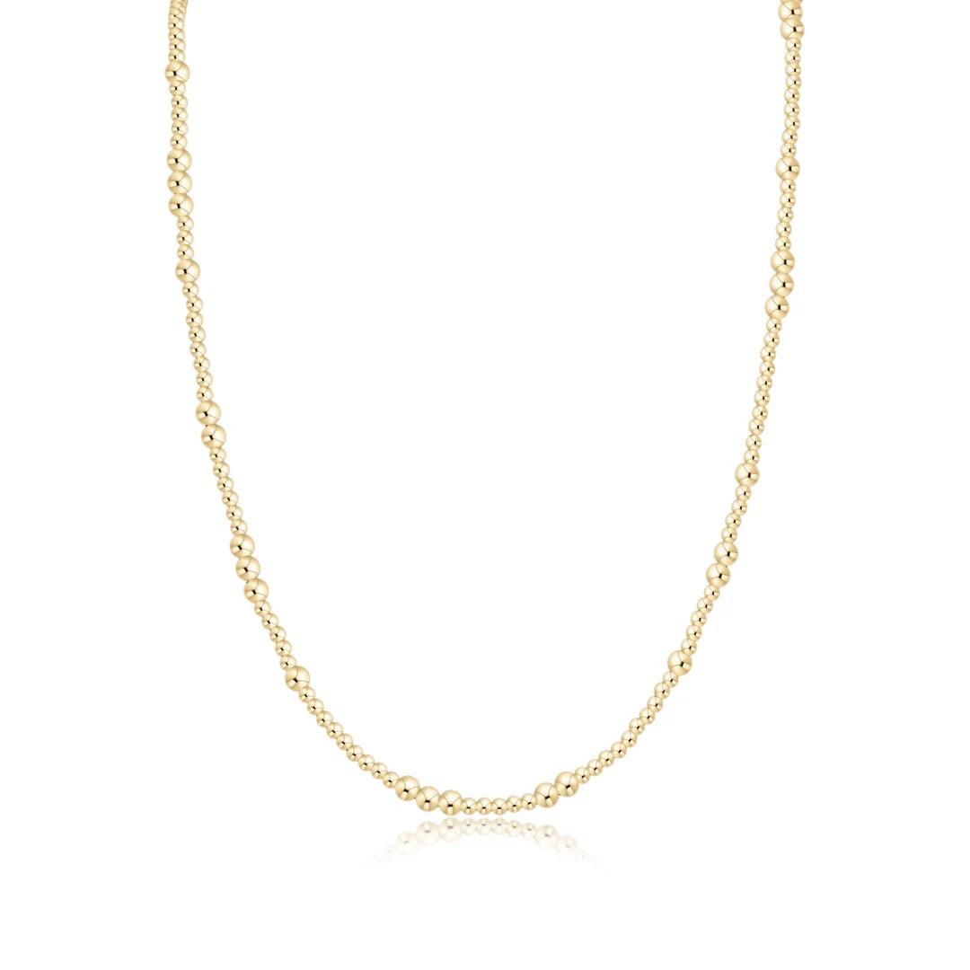 15" Chocker beaded- hope unwritten gold 3mm