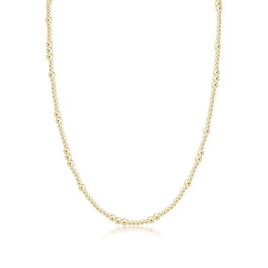 15" Chocker beaded- hope unwritten gold 3mm