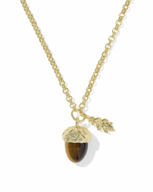 Acorn short pendant necklace