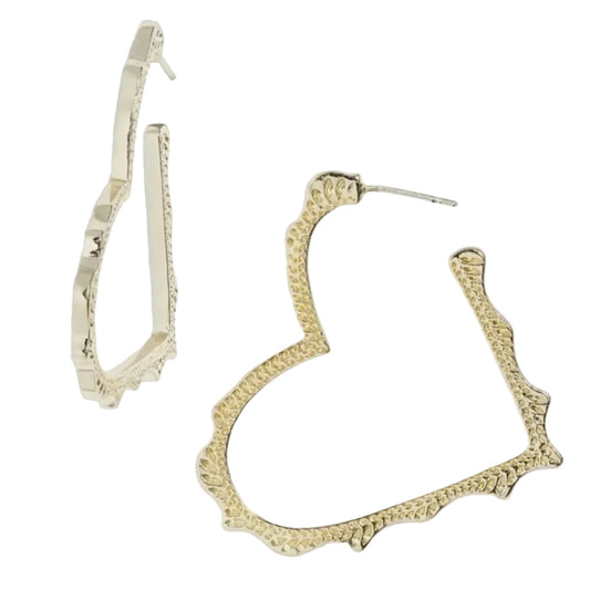 SOPHIEE HEART HOOP GLD METAL