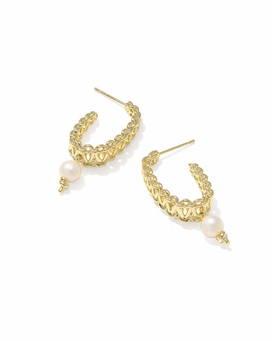 gabriella pearl hoop earring
