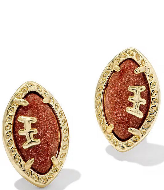 FOOTBALL STUD EARRINGS