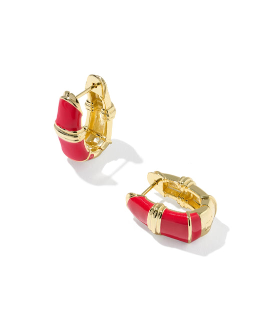 Courtney Enamel Huggie Earrings