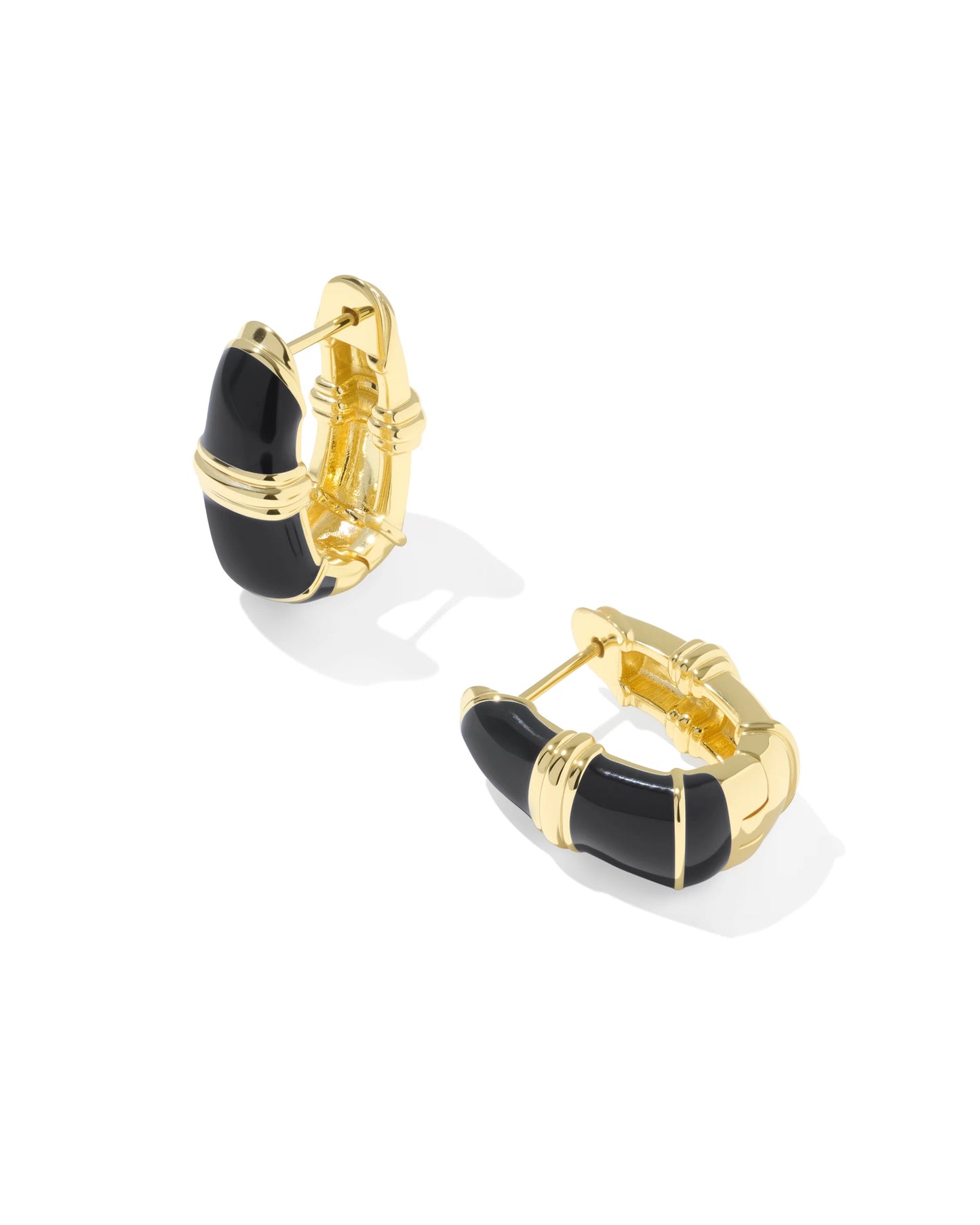Courtney Enamel Huggie Earrings