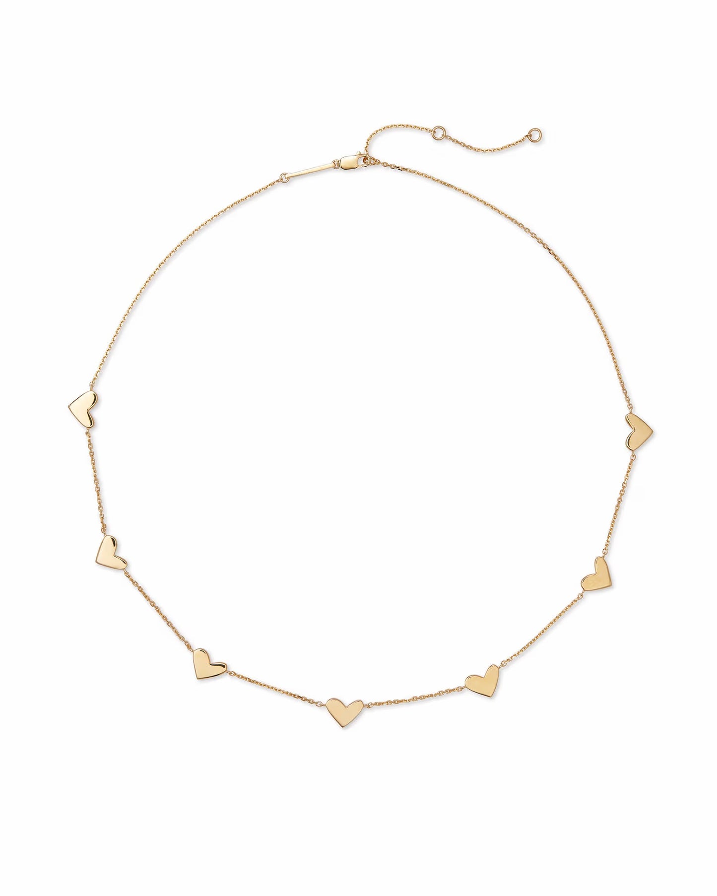 ARI HEART STRND NCK 18K GLD