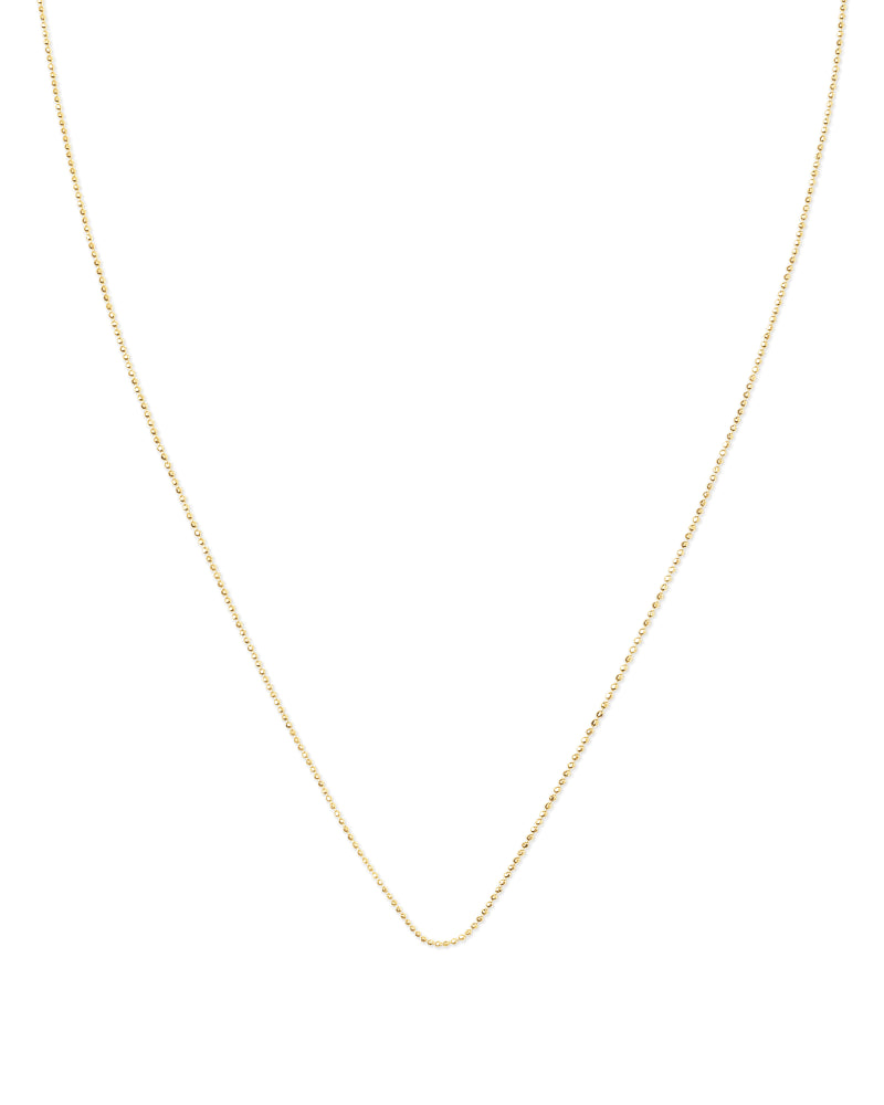 22" BALL CHAIN NECKLACE 18K GLD
