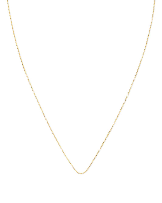 22" BALL CHAIN NECKLACE 18K GLD